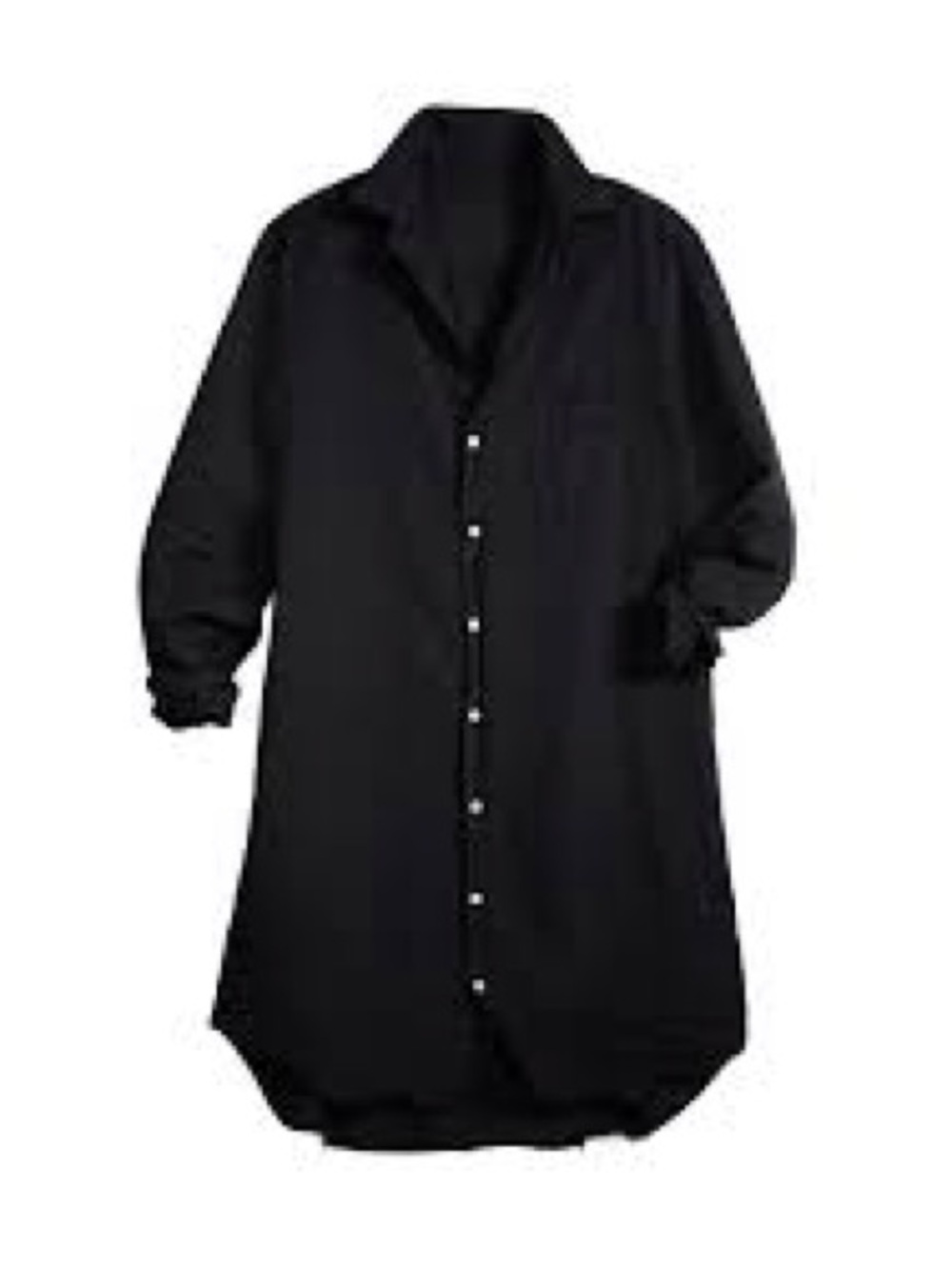 Frank & Eileen Black Long-Sleeve Button Shirt Dress